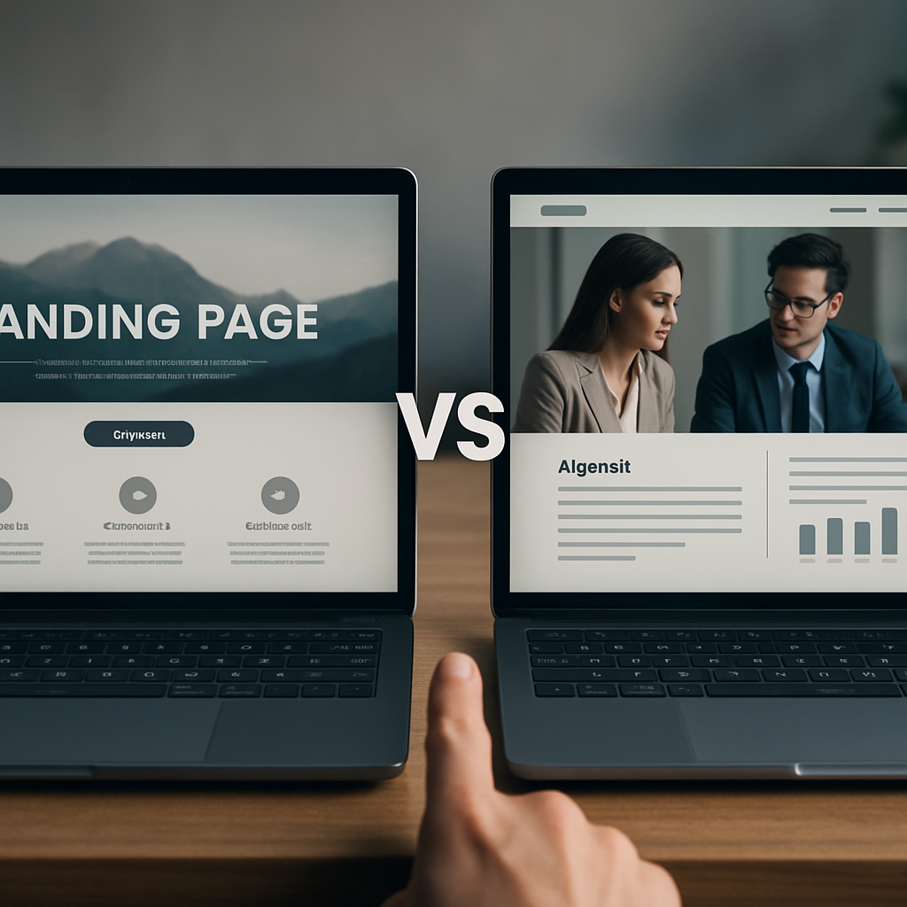 Landing page vs Корпоративний сайт: що працює в 2026